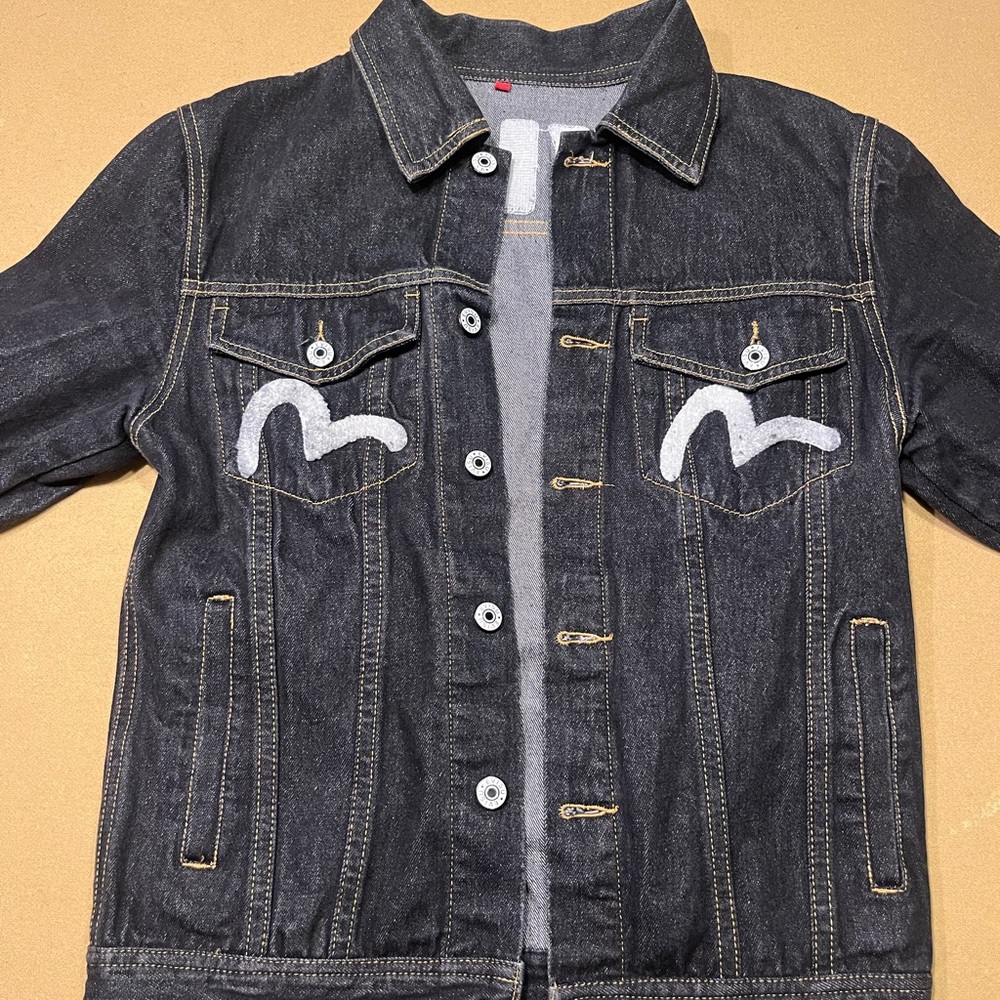 Evisu Denim Jacket with White Accents
